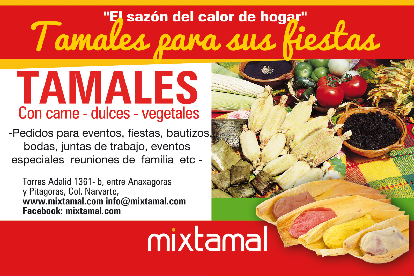 Tamales con salsa y carne